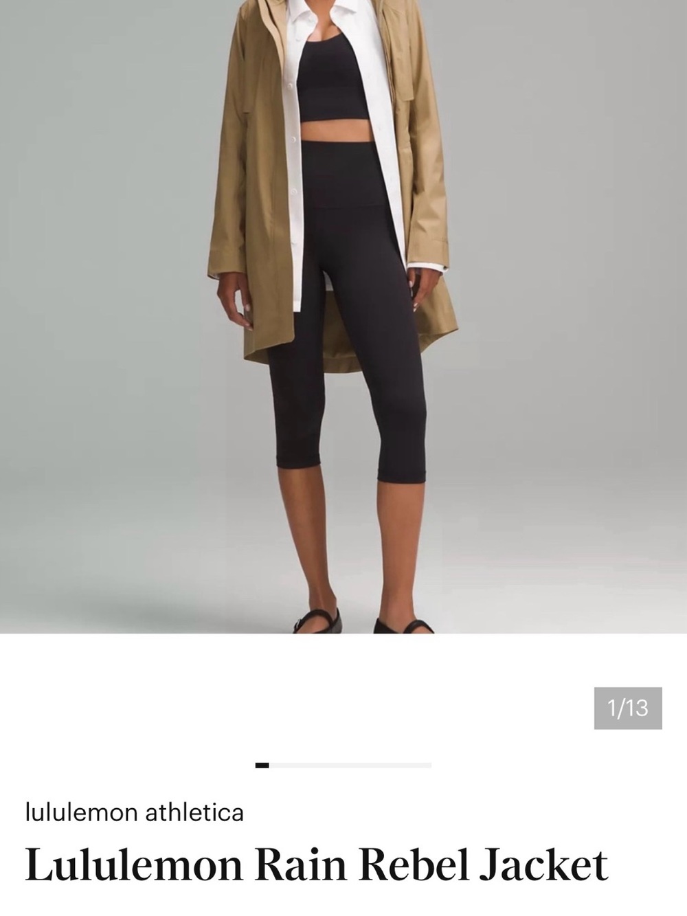 lululemon athletica Khaki Rain Rebel Trench Coat
